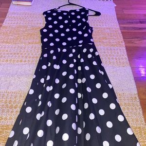 Polka dot dress (black & white)